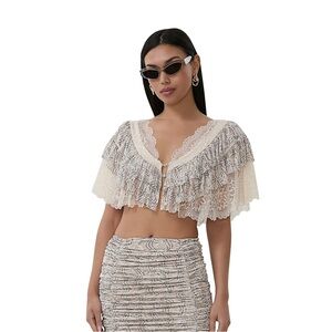 Mocha Top - Lace Plaid - AFRM